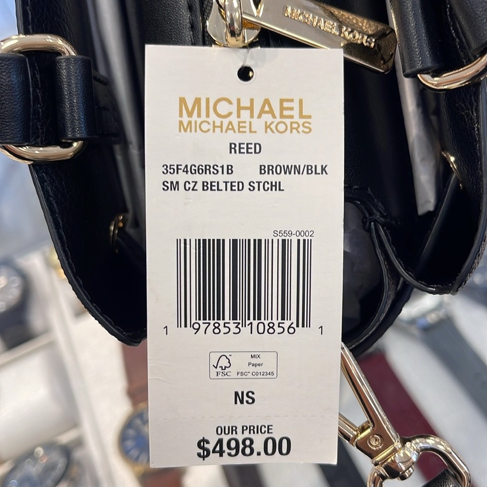 Michael Kors Reed Small Belted Logo Satchel Crossbody Center Zip Bag Purse
NWT - Picture 8 of 16